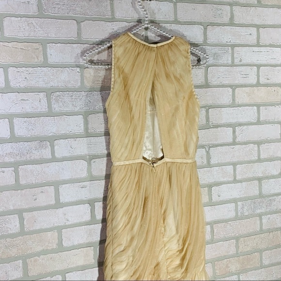 Jill Stuart Gold Tulle Riched Mini Cocktail Dress Size 0 - Picture 8 of 9